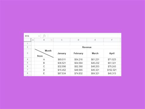insert diagonal line in google sheets