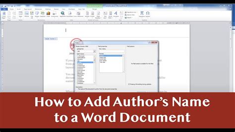 insert document name in word