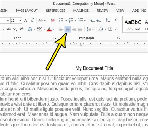 insert document title in word