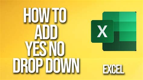 Insert Drop Down In Excel Yes Or No