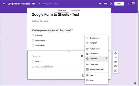 insert form in google sheets
