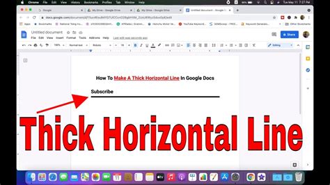 Insert Horizontal Line in Google Docs