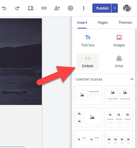 insert html in google sites