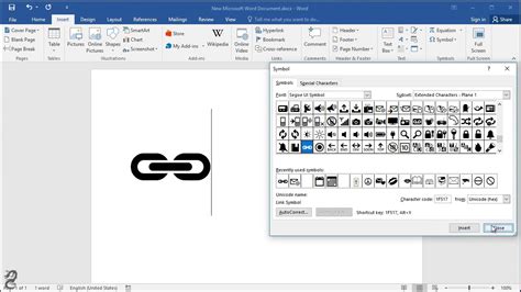 insert hyperlink as icon in word
