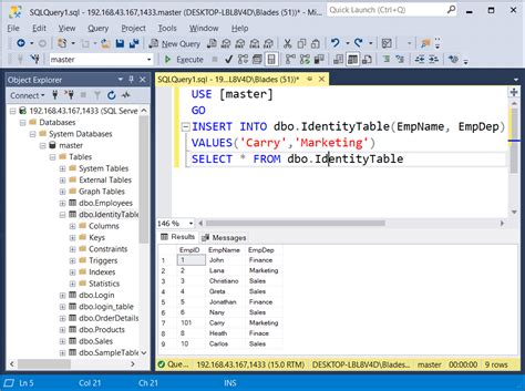 Insert In Identity Column Sql Server