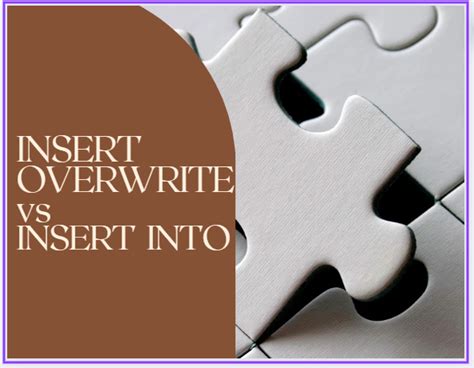 Insert Into Vs Insert Overwrite