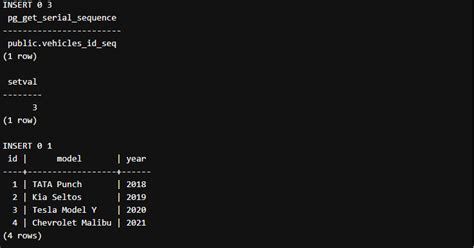 Insert Max Id 1 Postgresql