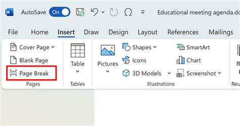 Insert Page Break