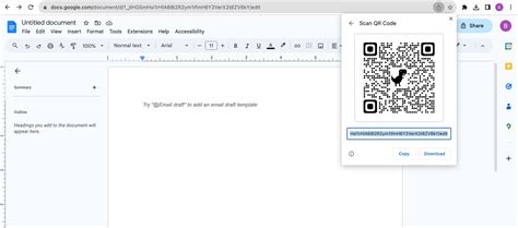 insert qr code in google docs