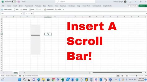 Insert Scroll Bar In Excel Cell