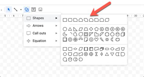 insert shape in google docs