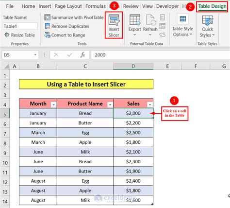 Insert Slicer In Excel Sheet