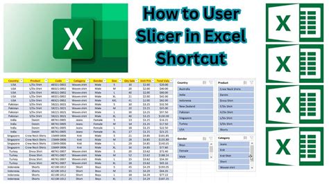 Insert Slicer In Excel Shortcut