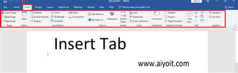 Insert Tab In Word Document