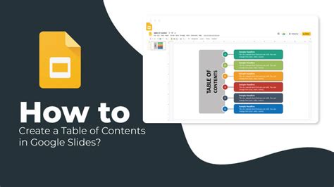 insert table of contents in google slides