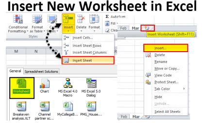 Insert Worksheet In Excel Keyboard