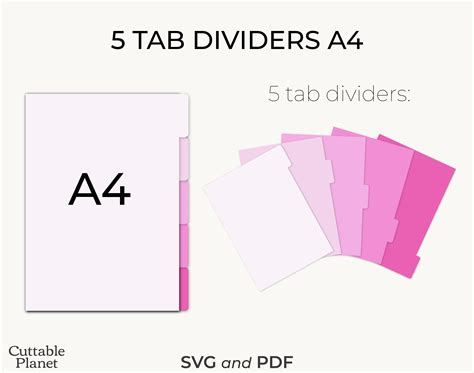 Insertable Tab Dividers Template