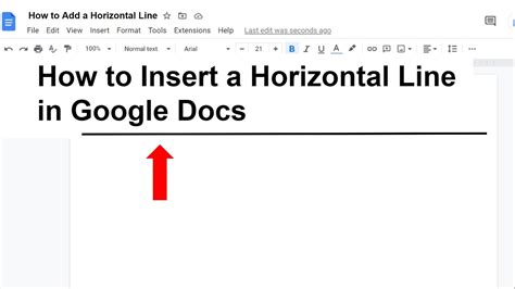inserting a horizontal line in google docs