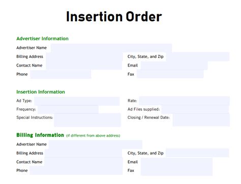 14+ Insertion Order Templates Word, Pages Free & Premium Templates