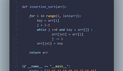 Insertion Sort Program In Python With Explanation Algorithm Full Code