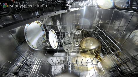 inside a dishwasher while running