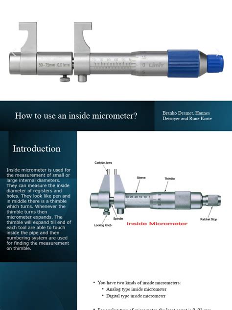 Inside Micrometer Usage