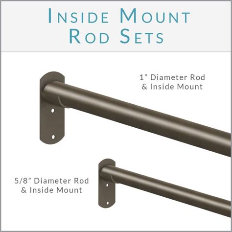 inside mount cafe curtain rods