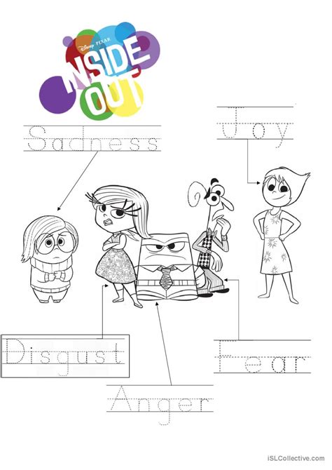 Inside Out Printable Worksheets