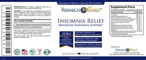 insomnia relief research verified