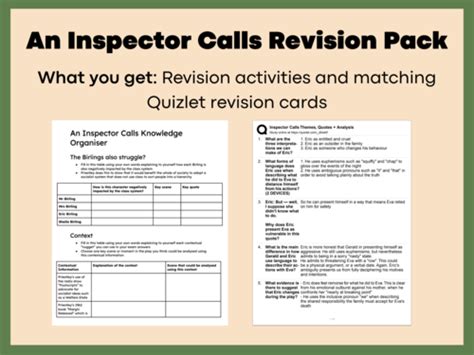 Inspector Calls Physics And Maths Tutor