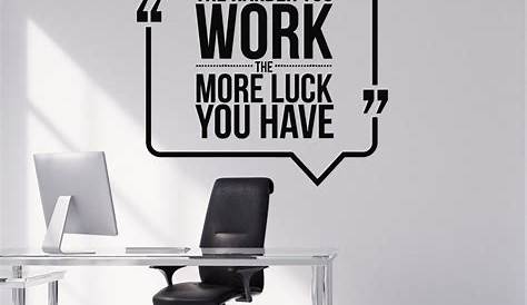Inspirational Quotes For Office Work Rules Wall Decal Motivational Poster Sign