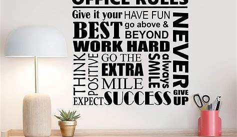 Inspirational Quotes For Work Wall Decor 21 X 35 In Office Vinyl