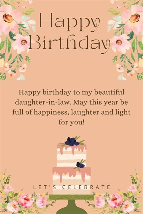 inspirational birthday message to a daughter in law