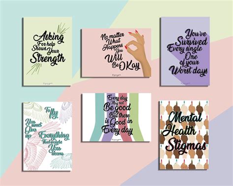 Image of Inspirational Quotes and Artwork in Mental Health Decorations