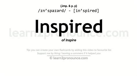 inspired meaning in english