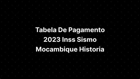 inss sismo mocambique