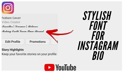 How to change font in Instagram bio - YouTube