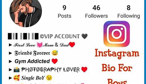 Instagram Bio for Boys | Instagram bio quotes, Bio quotes, Cute quotes
