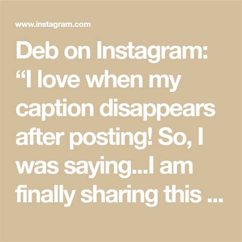 Instagram Caption Disappears After Posting