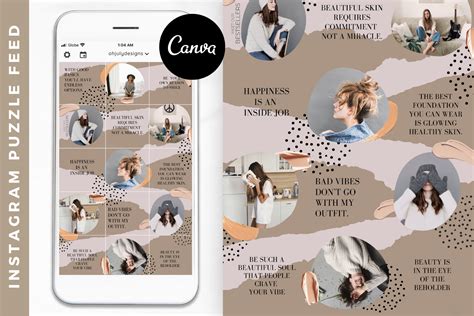 Instagram Puzzle Feed Canva Template