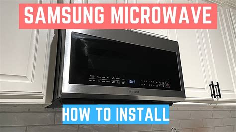 Install A Samsung Microwave