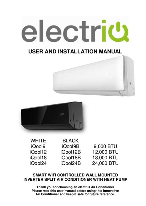 Install Electriq Air Conditioner