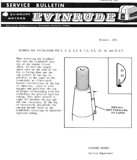 Install Flywheel Key Boat