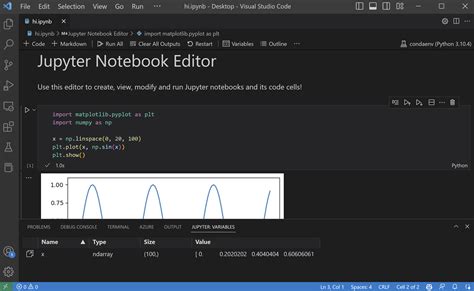 install jupyter notebook in visual studio code