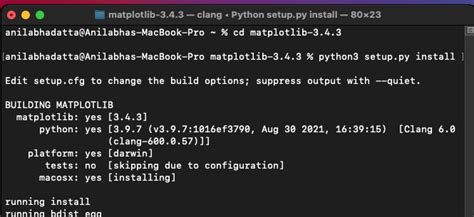 install matplotlib in python mac