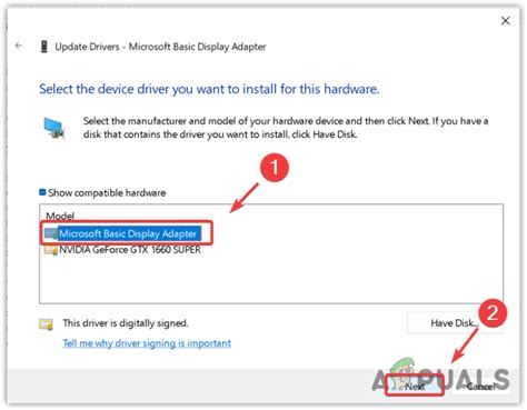 Install Microsoft Basic Display Adapter
