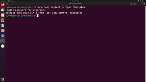 Install Notepad Ubuntu Terminal