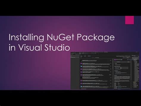 install nuget package without visual studio