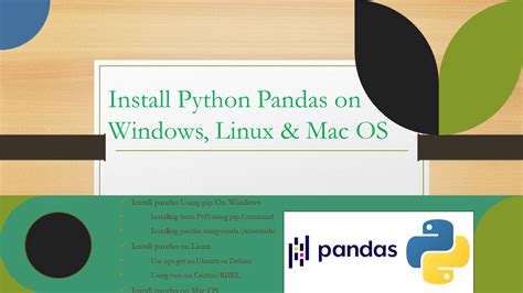install pandas python mac os