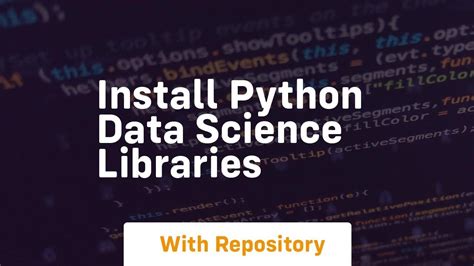 install python data science libraries